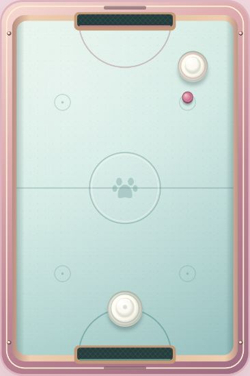 Amor’s colourful air-hockey table